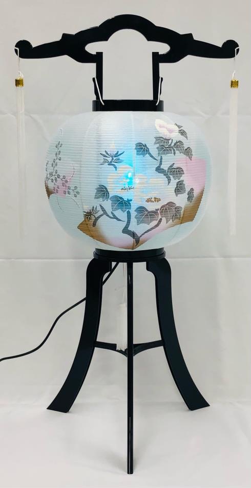 回転行灯 扇色絵 11号 ビニロン プラ足 電気コード式 税込5000円