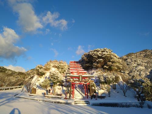 牛深の雪　遠見山から