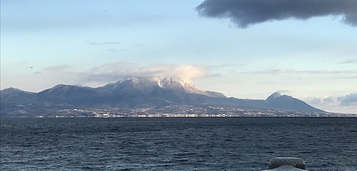 雪化粧の雲仙