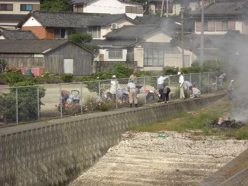 ５分団の作業風景