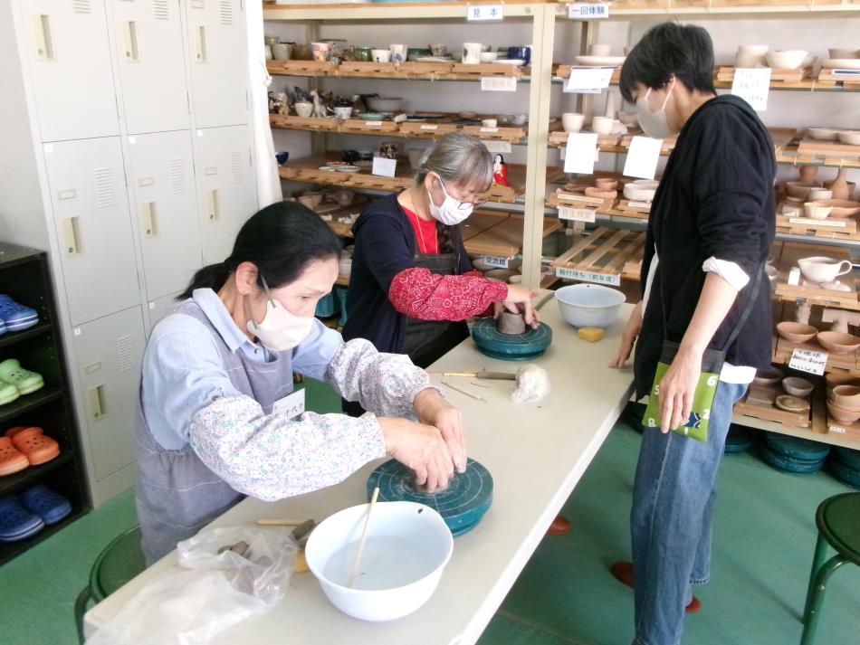 今日の陶芸教室！