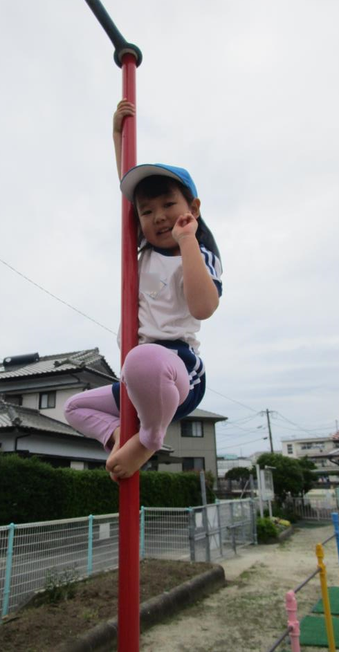 ついに！登り棒クリア！（すみれ）