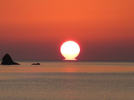 拝瀬・鳴瀬の夕陽