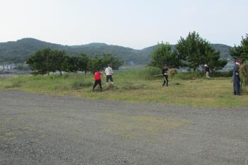 清掃作業中