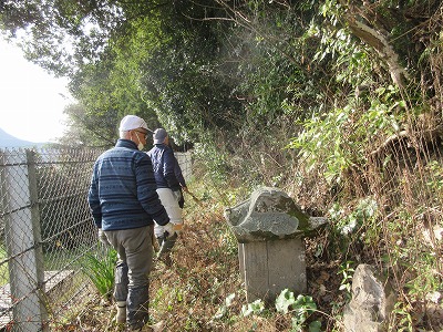 中田八十八ヶ所ウォーク前の参道整備作業＊2026/03/15