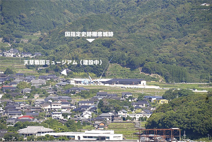 天草戦国ミュージアムの工事が進んでいます。