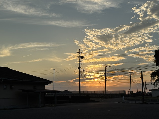 昨日の夕日