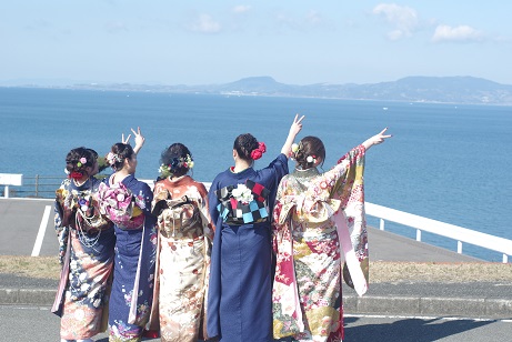 成人式　２０１９後姿