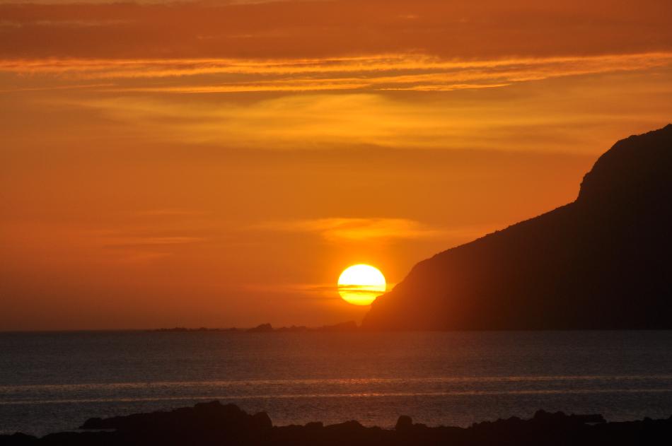 夕陽（黒石海岸近く）１