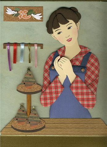 洋風押絵「フローリスト」