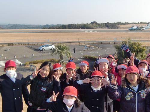 飛行機中２