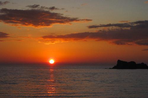 白鶴浜８月３日（夕日０２）