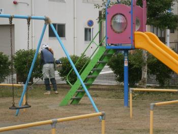 牛深中央公園草刈り清掃作業