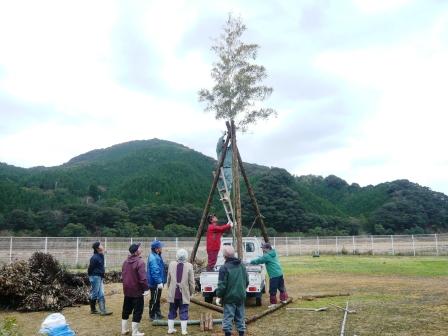 やぐら建て込み完了