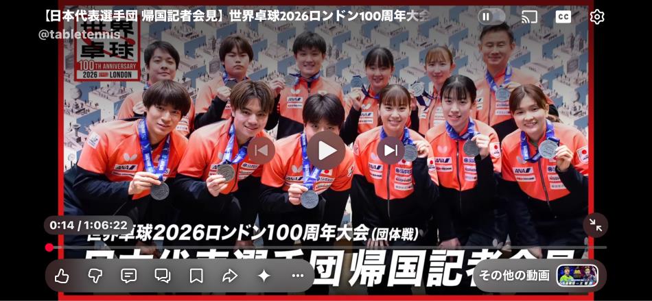 世界卓球2026ロンドン100周年大会