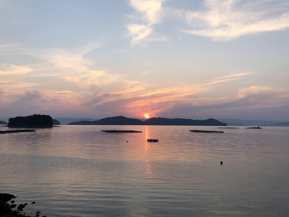 御所浦の夕日