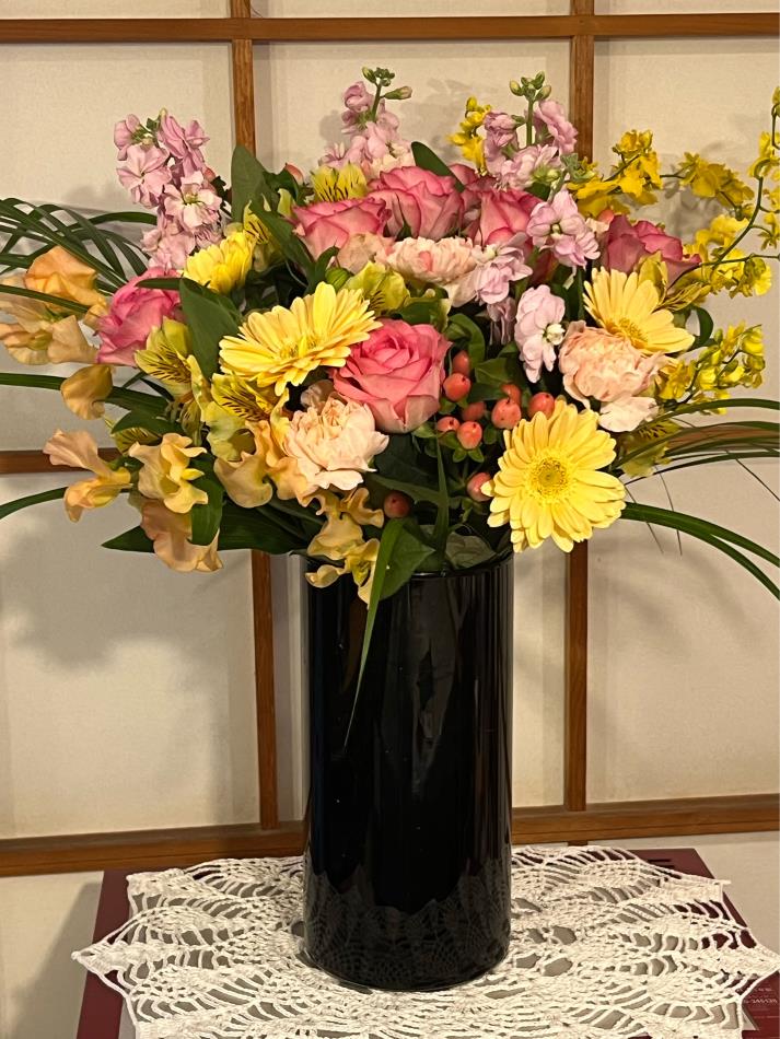 お花を有り難うございます。