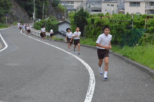 地震津波避難訓練