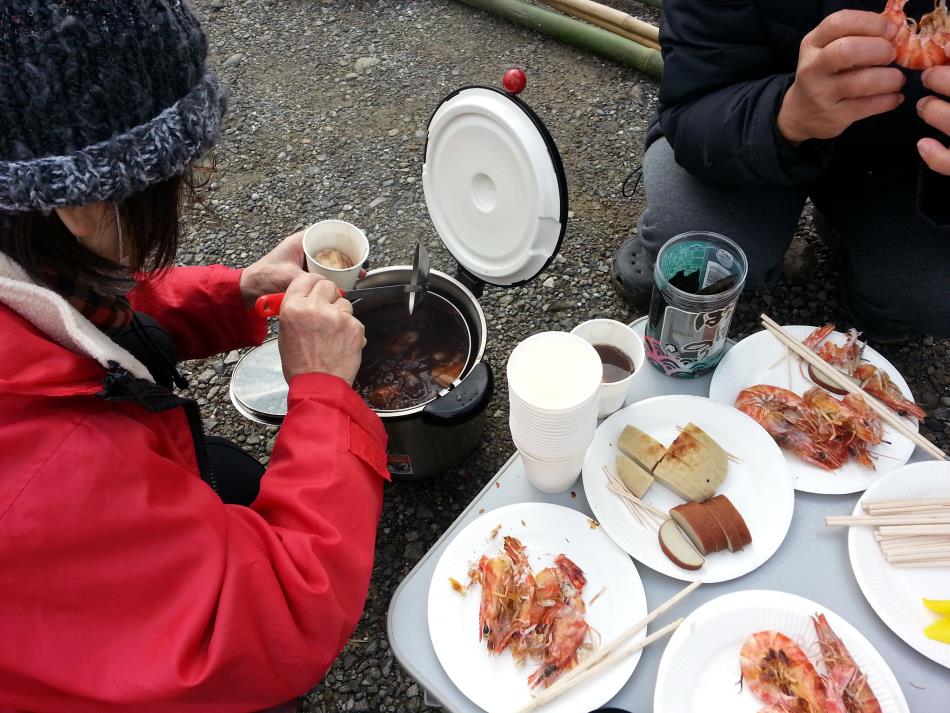 どんど焼き、おしるこ