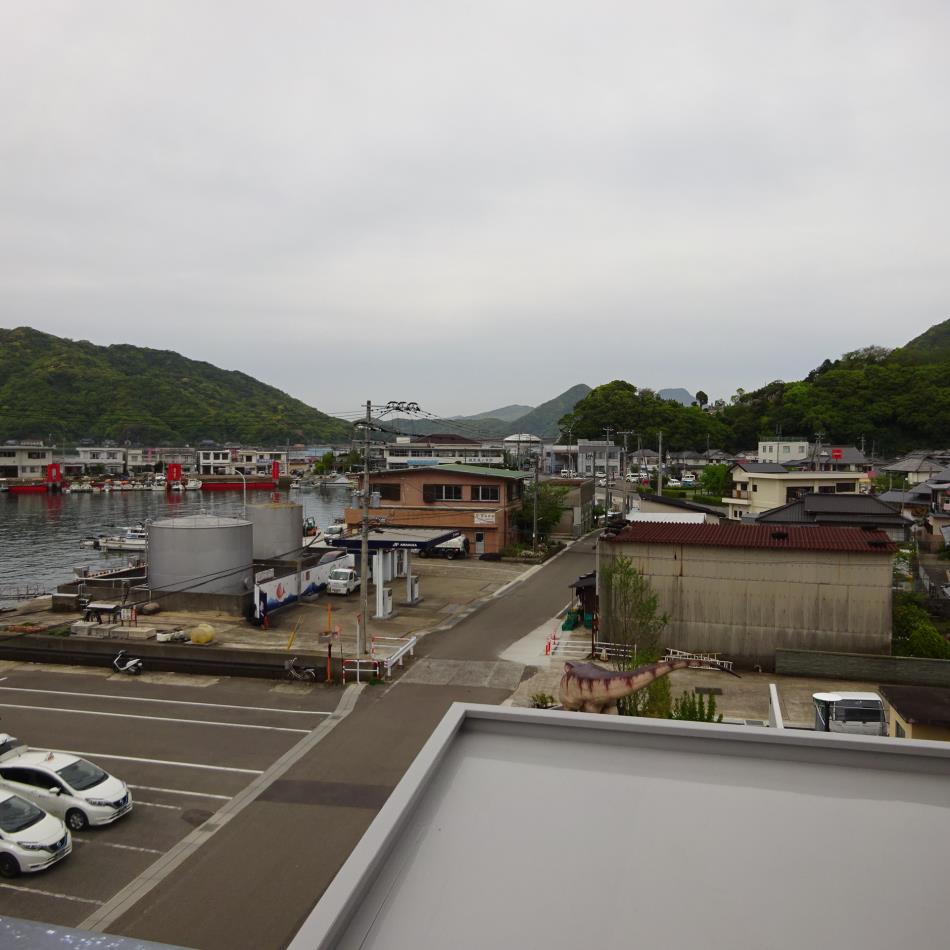 恐竜の島博物館のテラスから