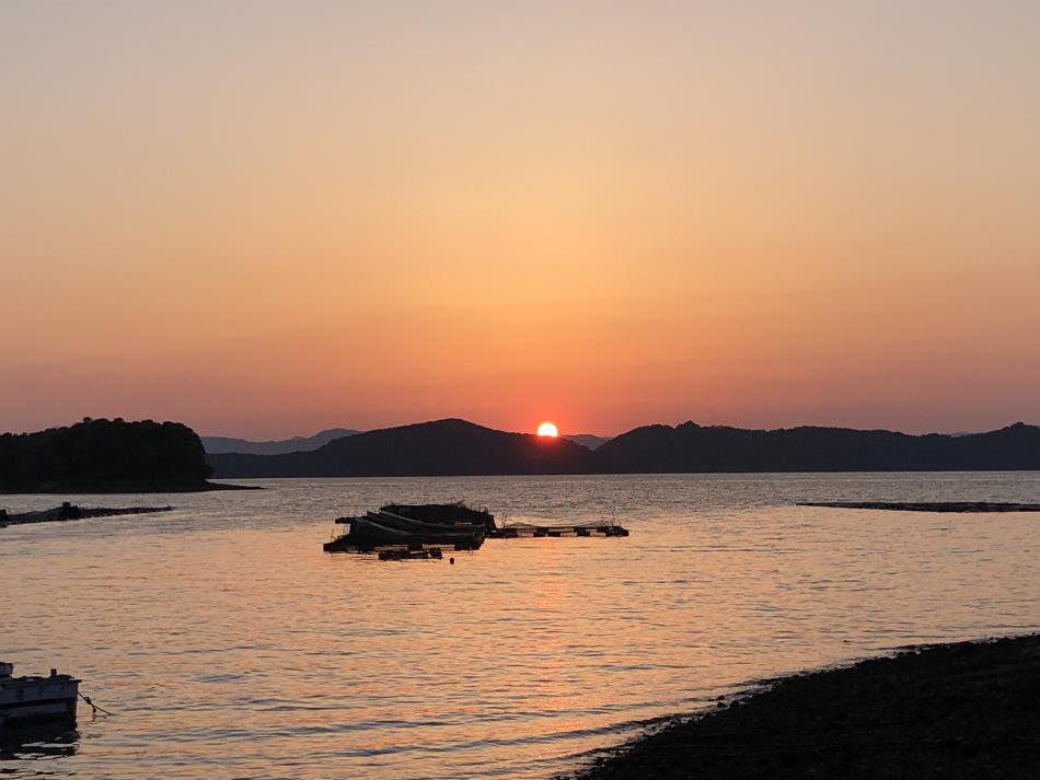 御所浦の夕日