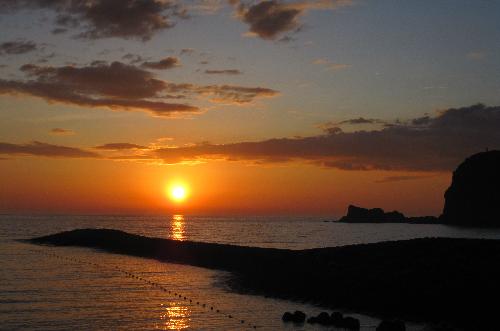 白鶴浜８月３日（夕日０１）