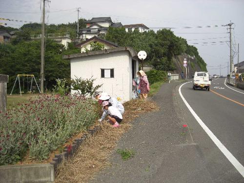 ４分団の作業風景