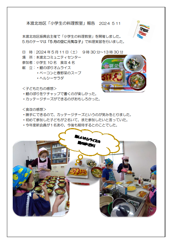 北　小学生料理教室報告20240511画像