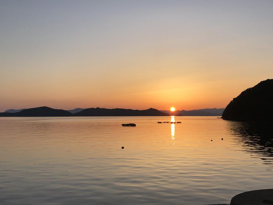 御所浦の夕日