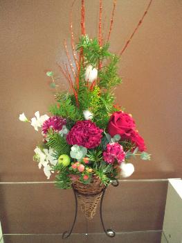 12月のテーブル装花