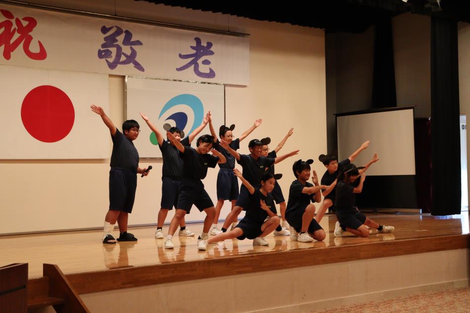 20240908栖本町敬老会中学校