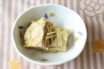 おすすめ旬の野菜料理（豚肉と白菜の重ね煮）
