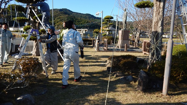 重延公園イルミネーション設置