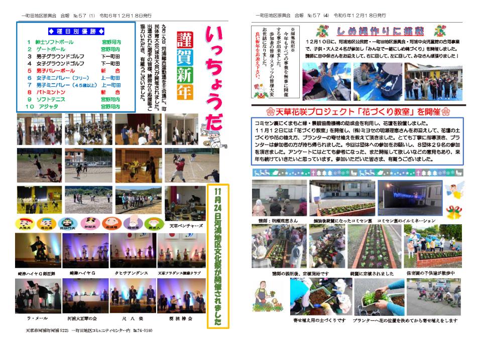 いっちょうだ会報№(１、４ページ）