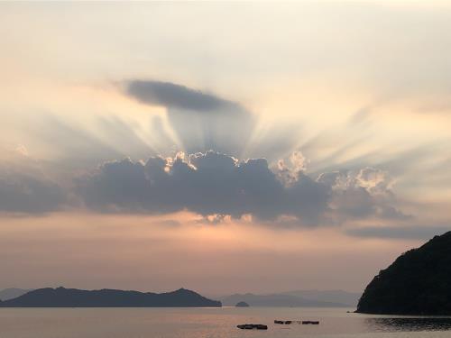 御所浦の夕日⑦