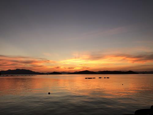 御所浦の夕日⑦