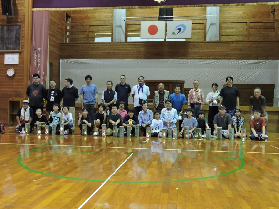 竹灯籠体験集合写真