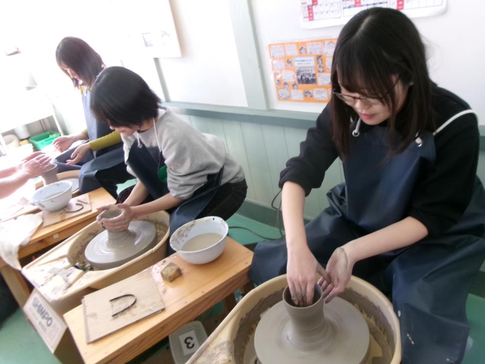 仲良し3人さんの「ろくろ」体験♪