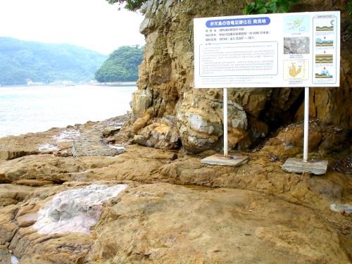 べんてんじまの恐竜足跡発見地
