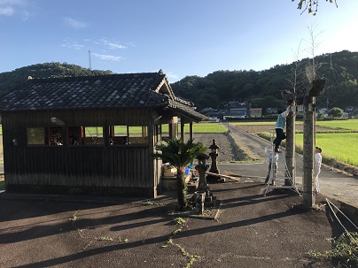 お宮1区掃除