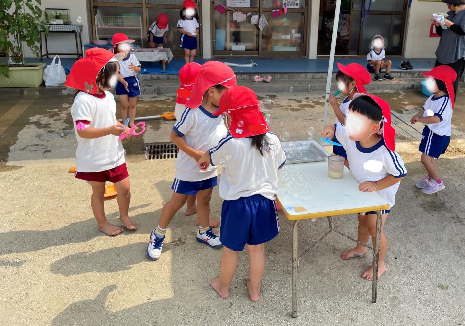 シャボン玉で遊んだよ(R7ばら組７月）
