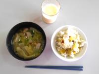 押し包丁、さつま芋ご飯