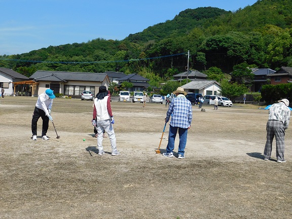 グラウンドゴルフ大会のようす