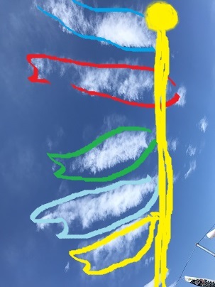 鯉みたいな落書き