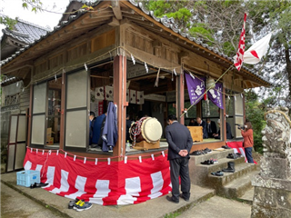 上平十五社宮での神事