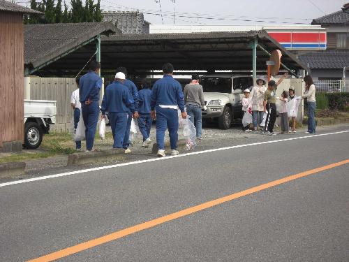 １分団の作業風景