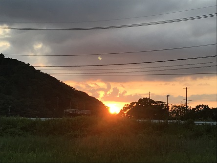 下津浦内の夕日