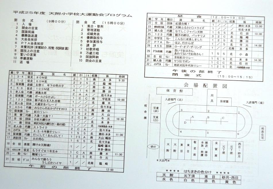 運動会プログラム