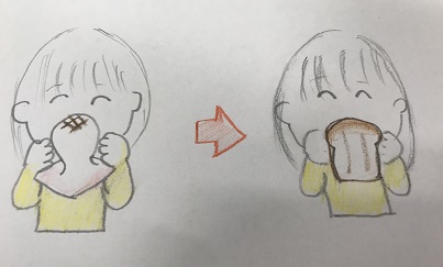 餅と食パン