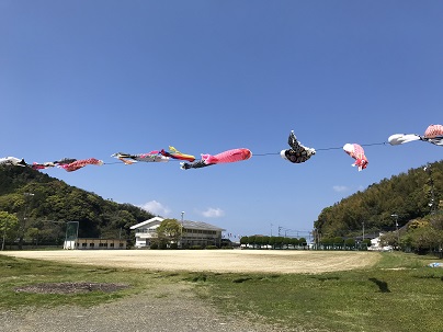 グラウンド飾り後